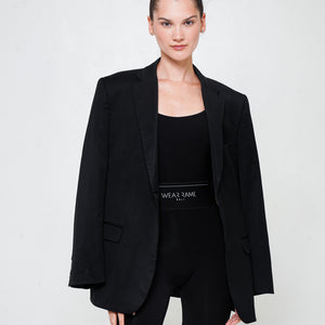 Know Your Worth Suit Mid Body In Black