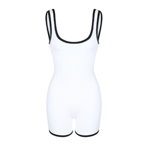Calla Scoop Knit Suit in White