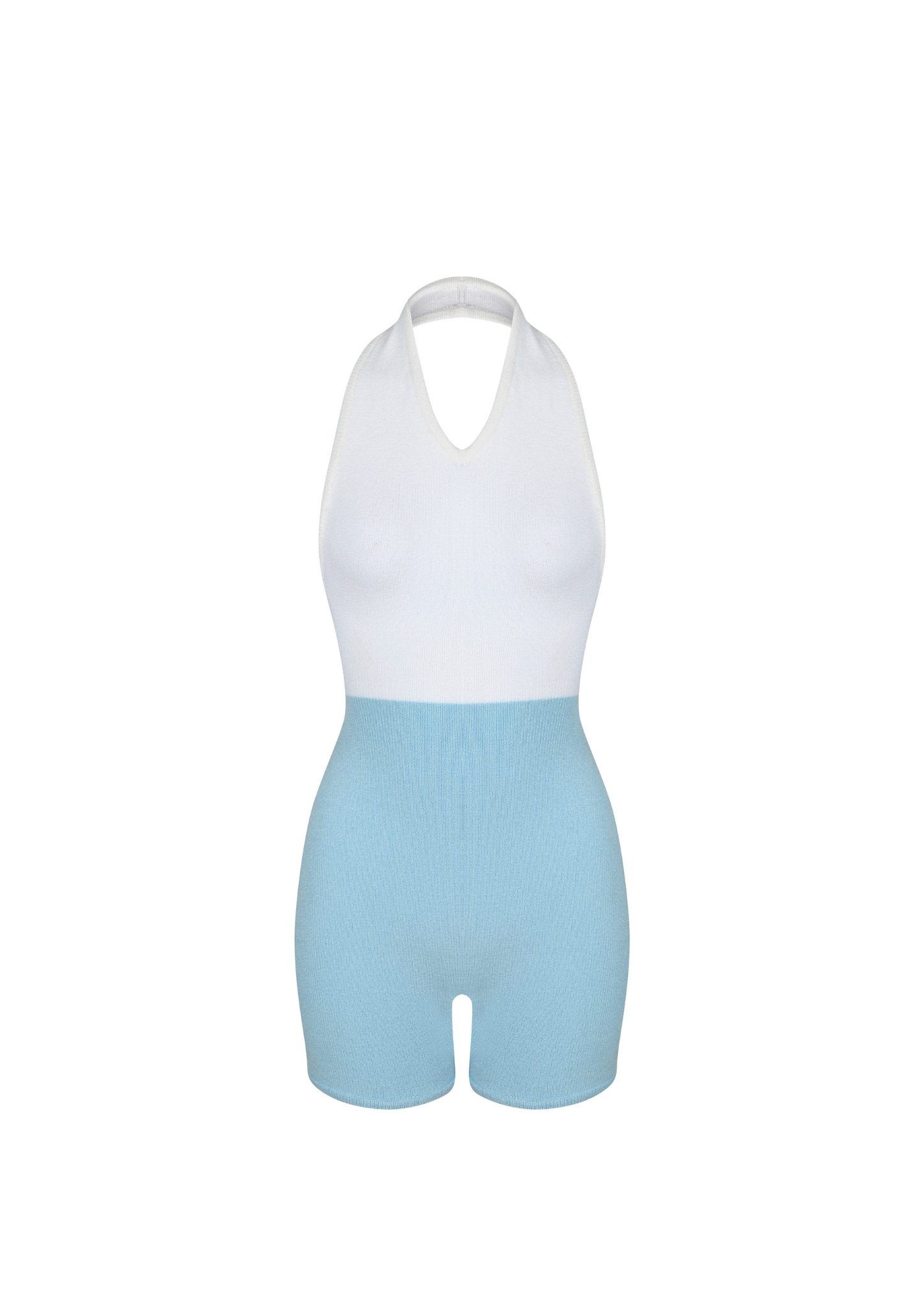 Lily Halter Tie Knit Suit in Skye