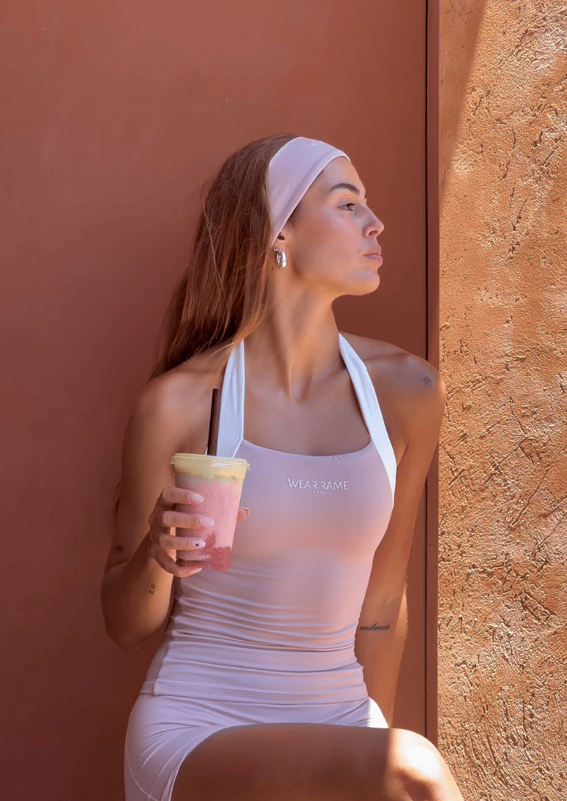 Two Tone Halo Top in Blush Coral