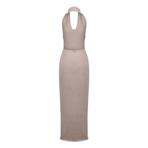 Martha Halter Dress in Sand