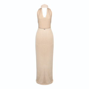 Martha Halter Dress in Shell