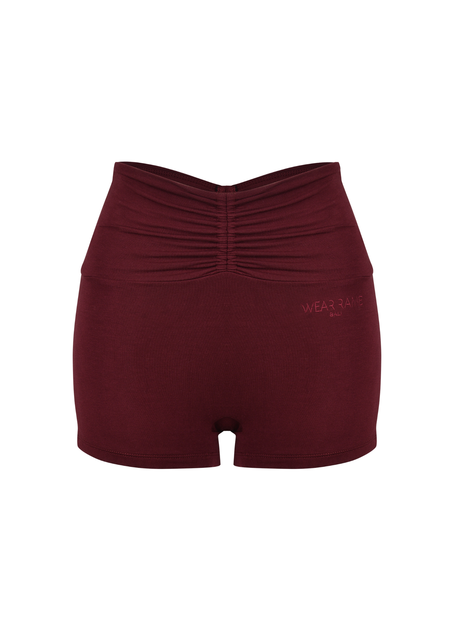 Core Luxe Scrunch Waist Flare Pants In Burgundy