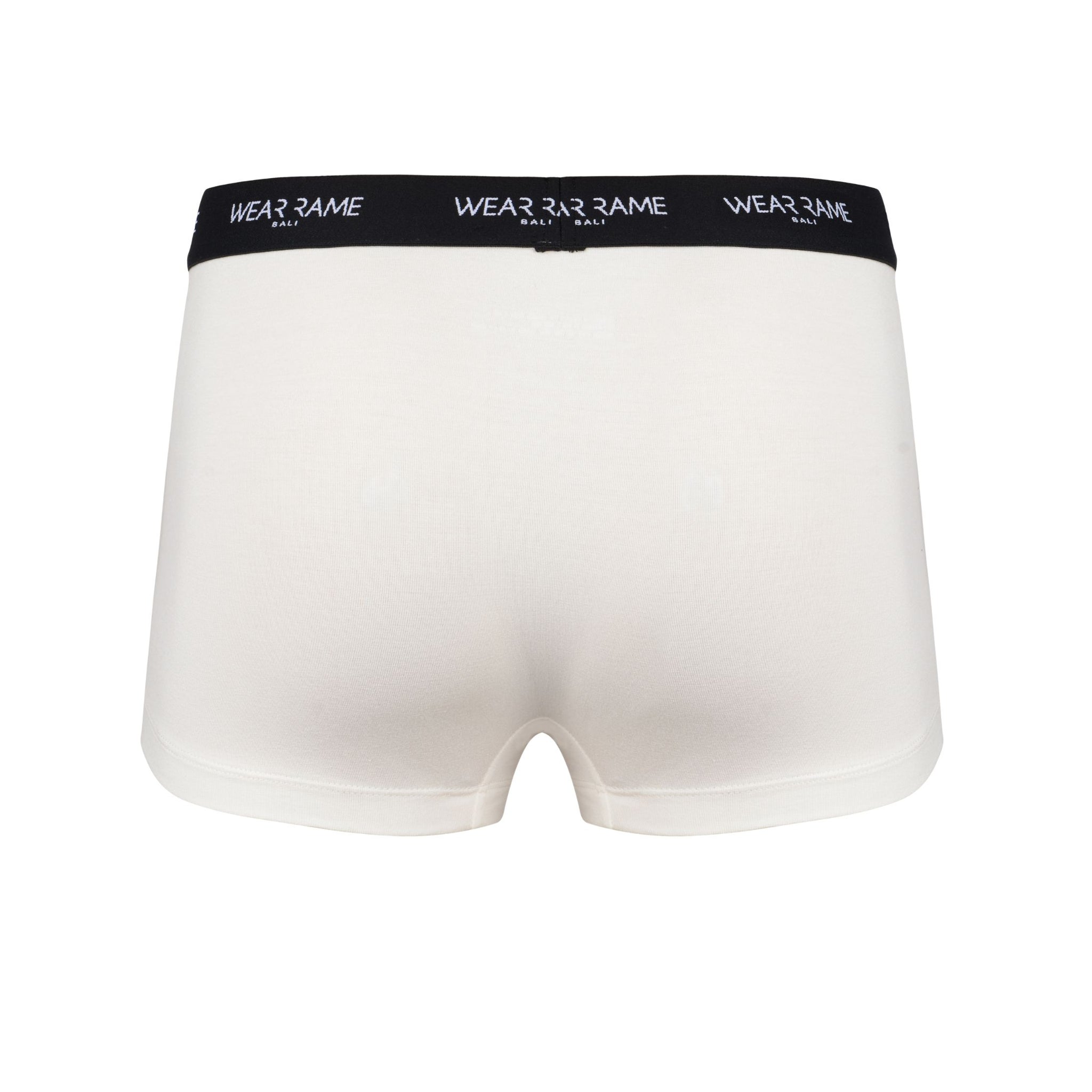 Men’s Bamboo Boxer Briefs in White w/ Black Details