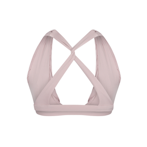 Celeste Draped Luxe Bra In Blush Coral