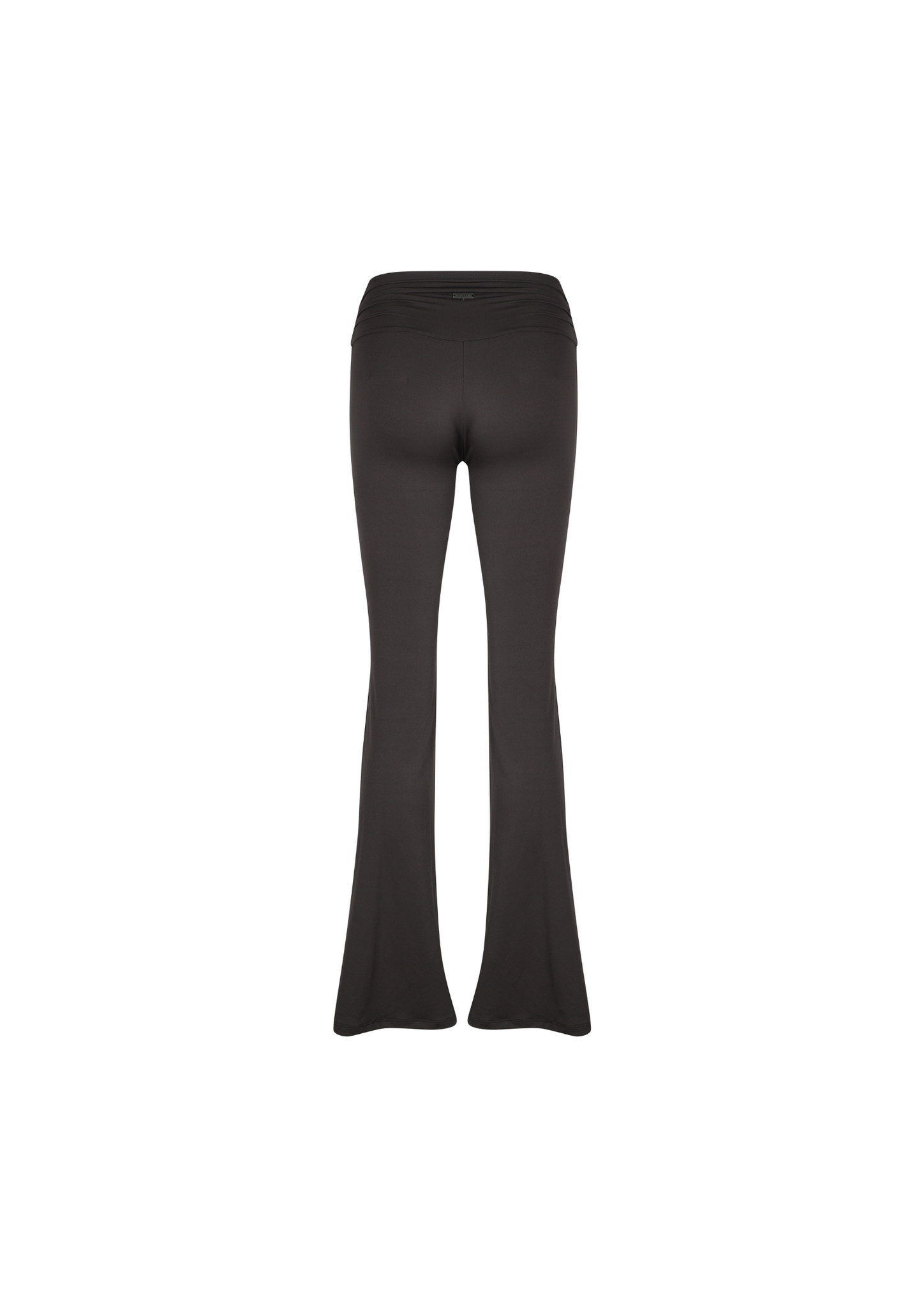 Celeste Draped Flare Pants In Deep Purple