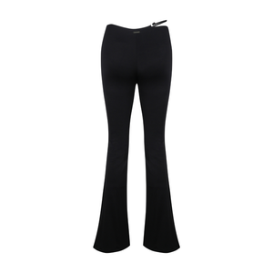 Momentum Wrap Flare Pants In Black