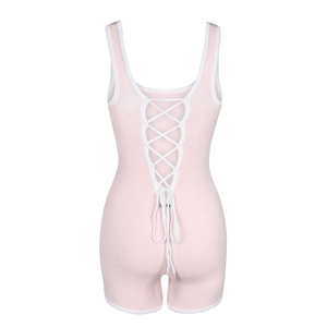 Calla Scoop Knit Suit in Rosemilk