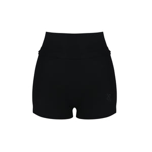 Core Luxe Scrunch Waist Short Pants In Black