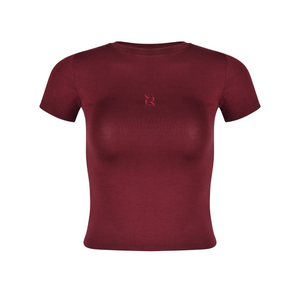 Basic Nyx Fitted Top in Burgundy