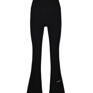 Core Luxe Scrunch Waist Flare Pants In Black