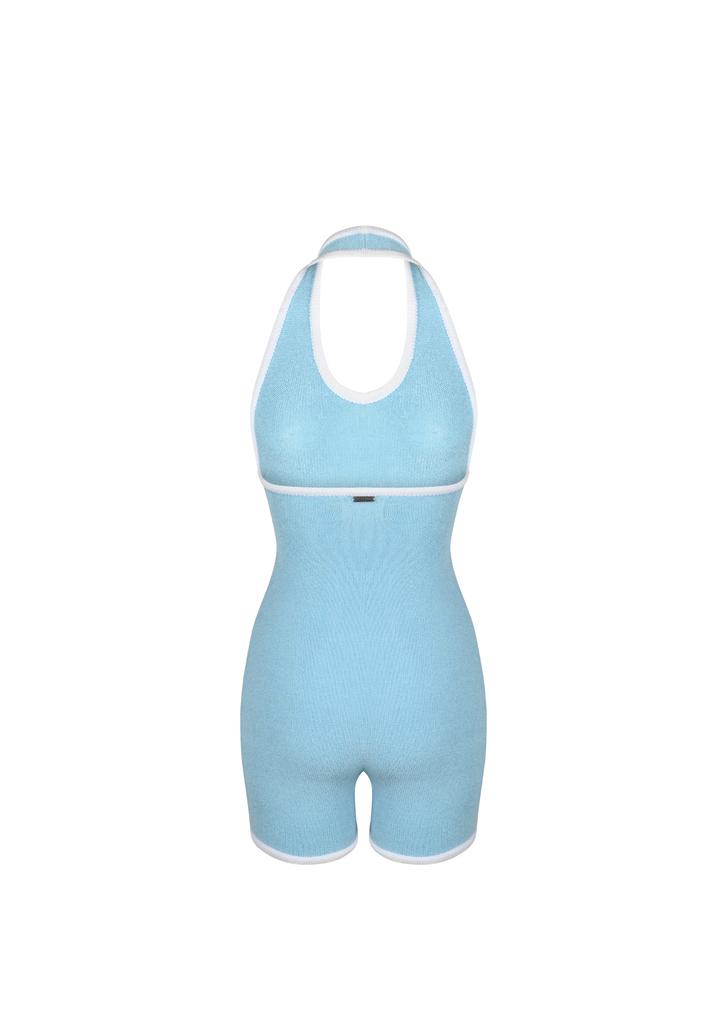 Camellia Halter Knit Suit In Skye