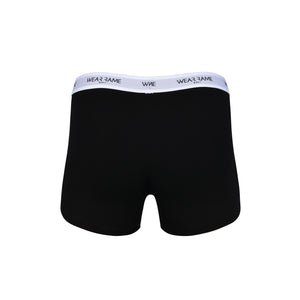 Men’s Bamboo Boxer Briefs in Black w/ White Details