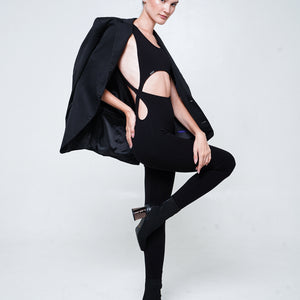 Leda Dynamic Full Body Onesie in Black