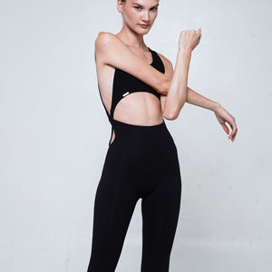 Leda Dynamic Full Body Onesie in Black