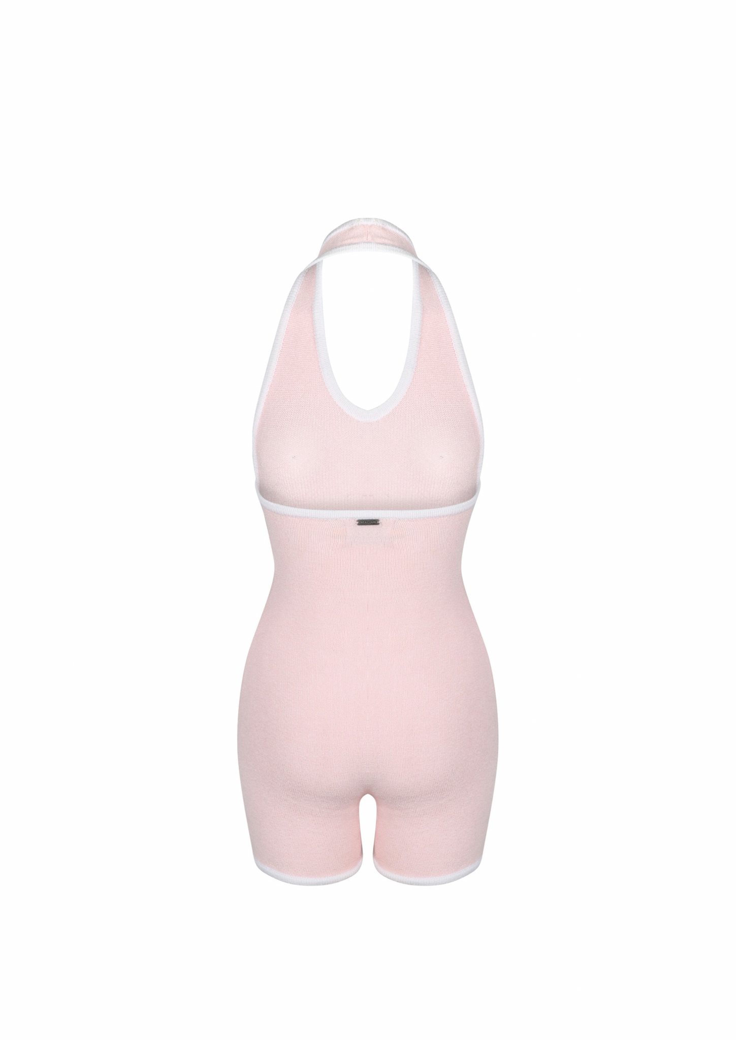 Camellia Halter Knit Suit In Rosemilk