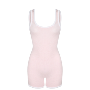 Calla Scoop Knit Suit in Rosemilk