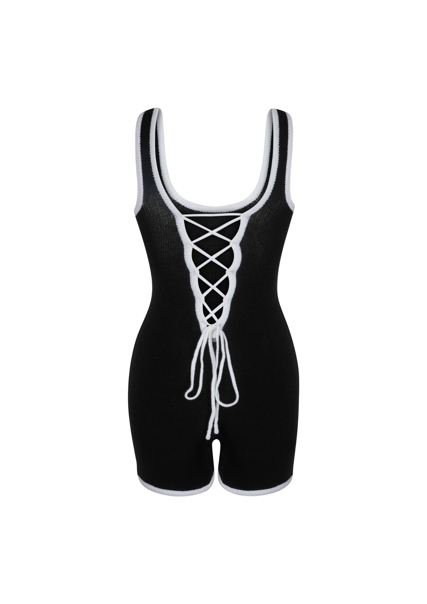 Calla Scoop Knit Suit in Black