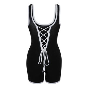 Calla Scoop Knit Suit in Black