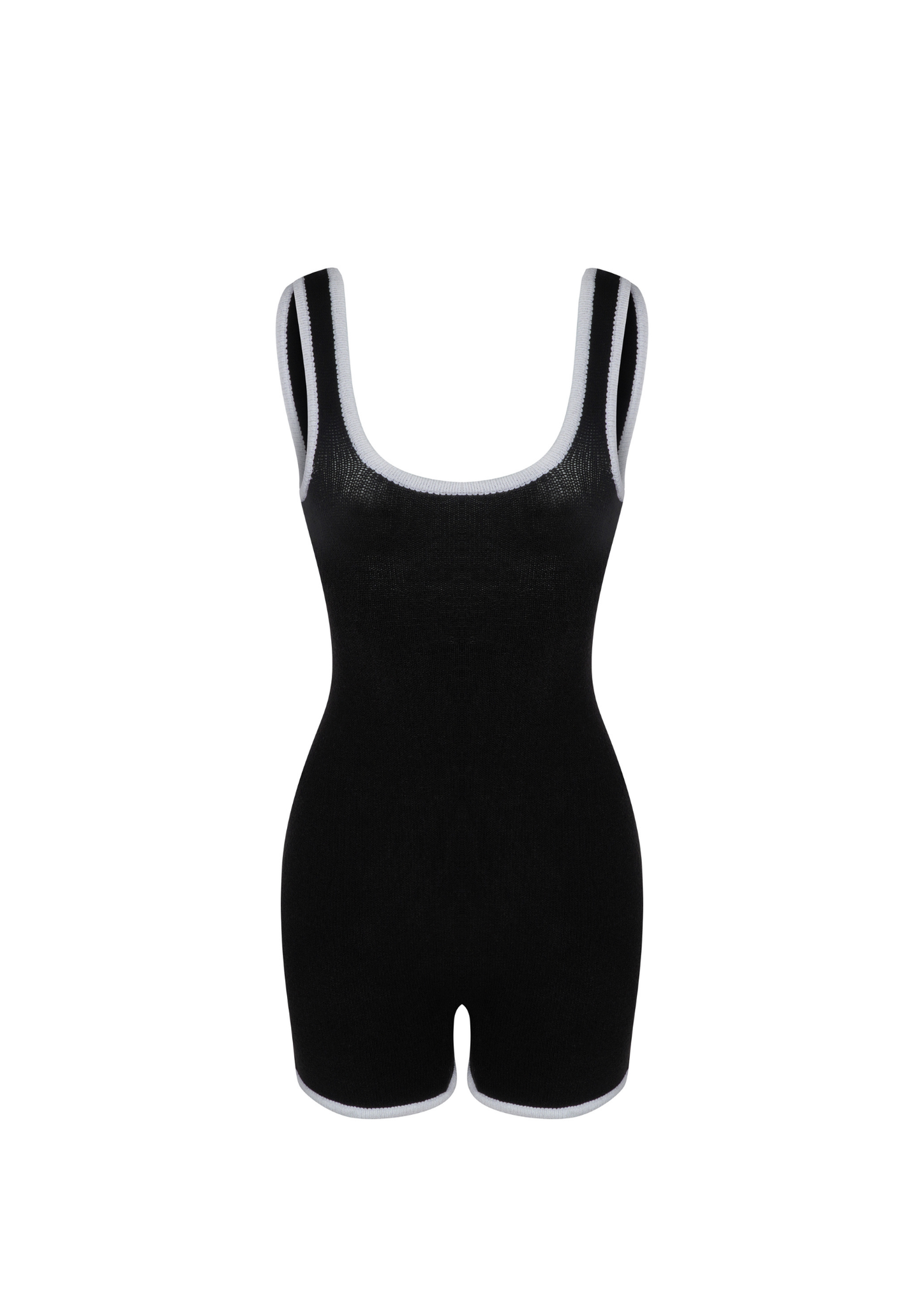 Calla Scoop Knit Suit in Black