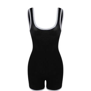Calla Scoop Knit Suit in Black