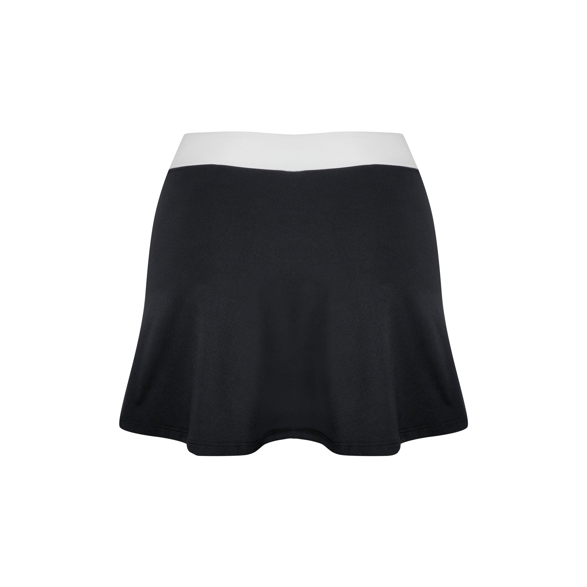 Two Tone Wrap Skort in Black