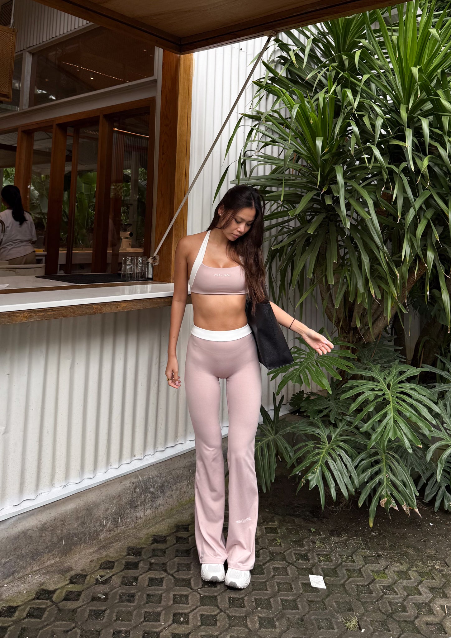 Two Tone Halo Bra in Blush Coral