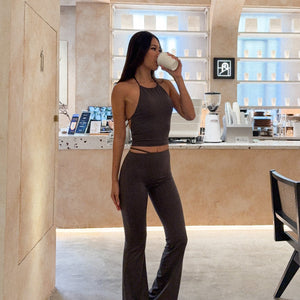 Timeless Halter Top In Deep Purple