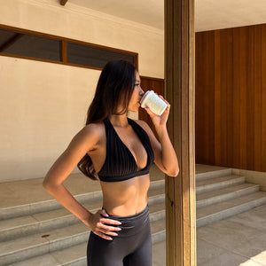 Celeste Draped Luxe Bra In Black