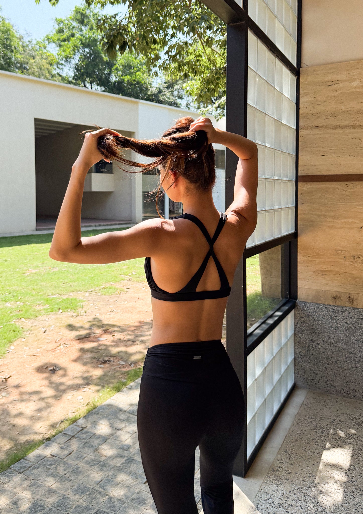 Celeste Draped Luxe Bra In Black