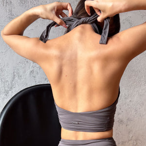Celeste Halter Sport Top In Deep Purple