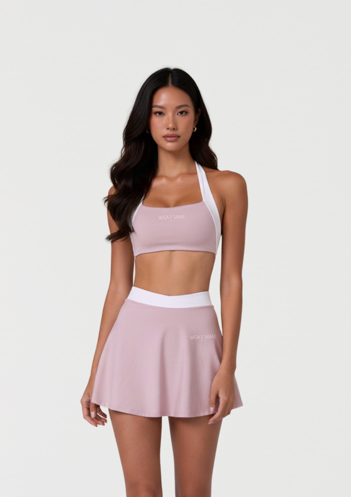 Two Tone Halo Bra in Blush Coral