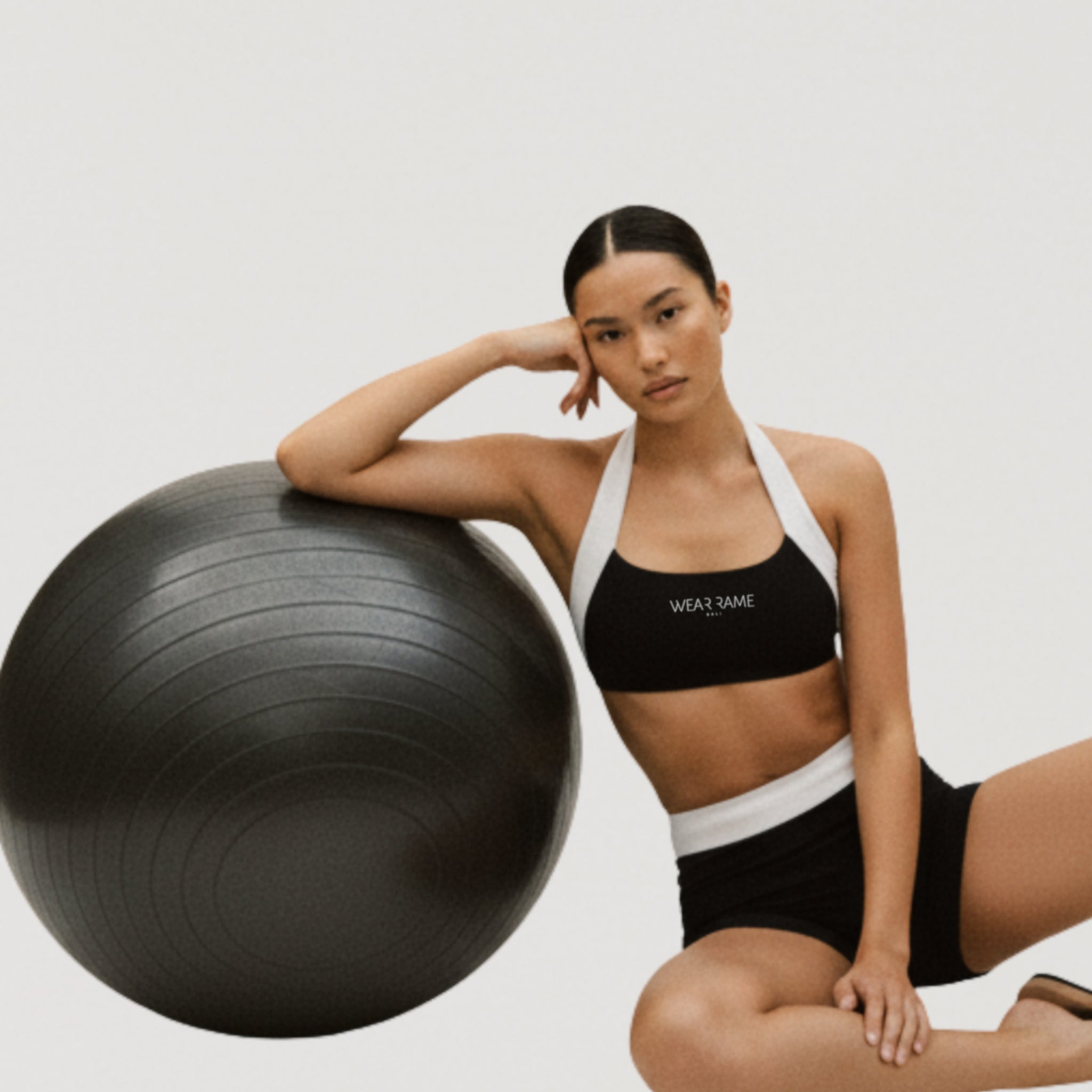 Two Tone Halo Bra in Black