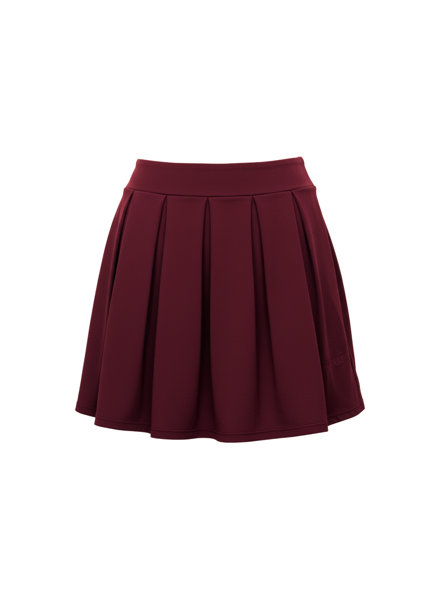 Core Luxe Pleated Skirt In Burgundy